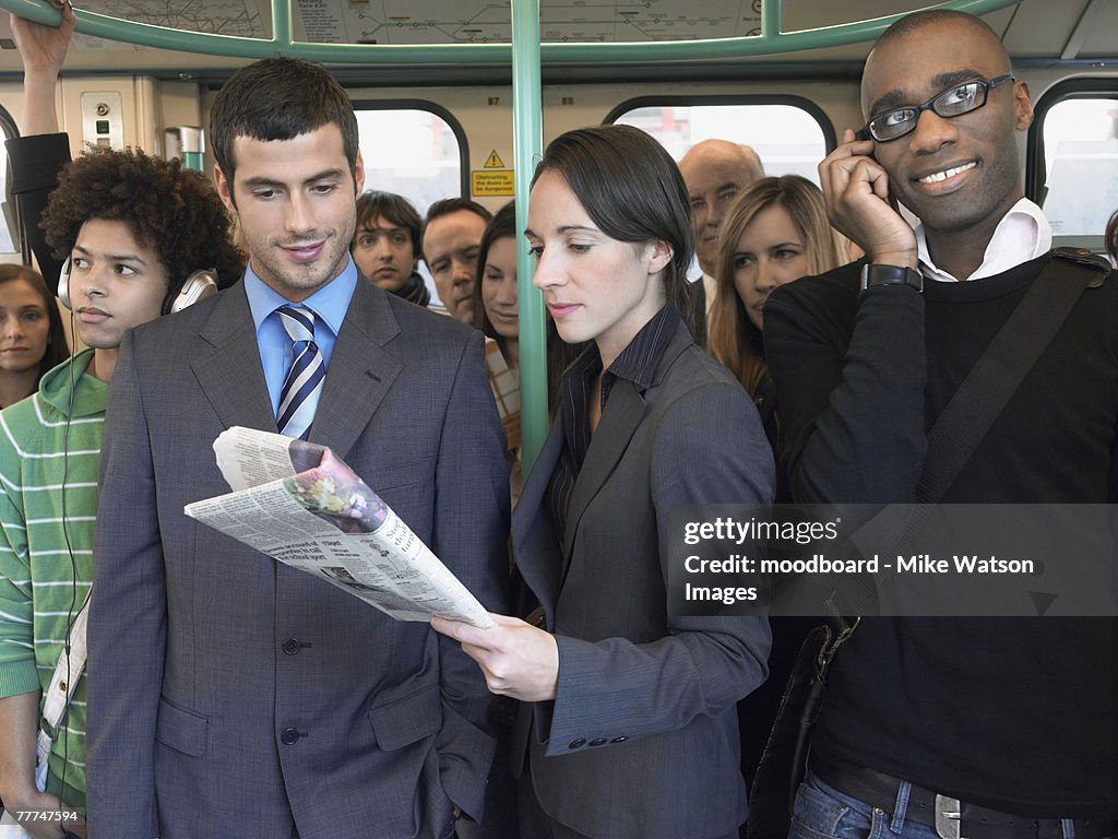 Commuters on a Train