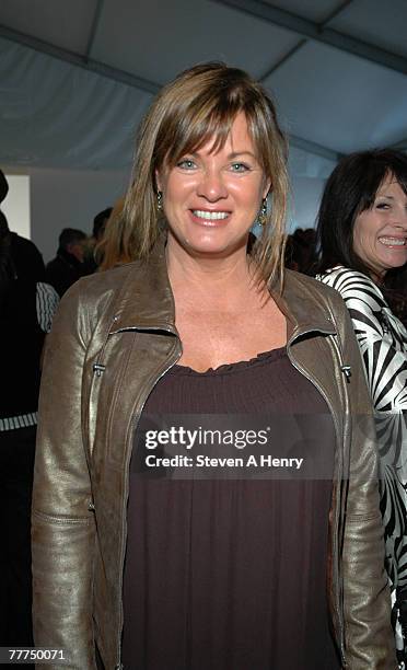 Jeana Keough from Bravo's "The Real Housewives of Orange County" poses at the "Project Runway" Season Four Kick Off at Lincoln Center Plaza on...