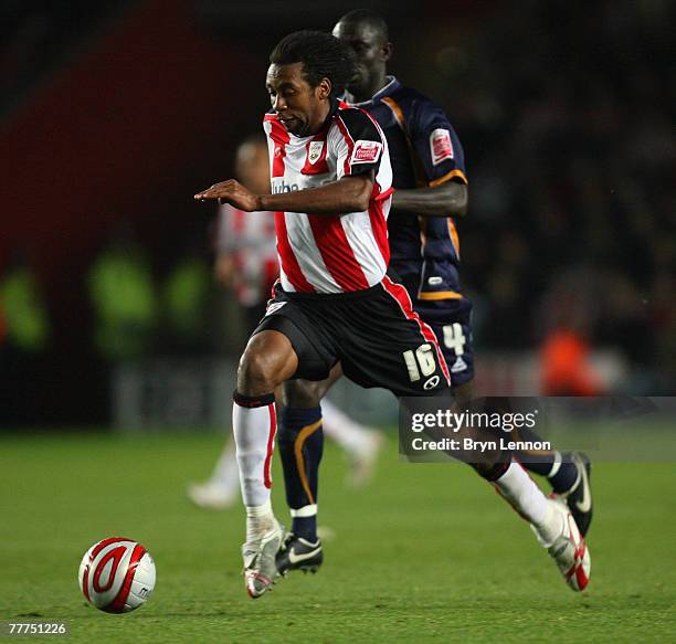 Jhon Viafara of Southampton in action during the Coca-Cola Championship match between Southampton and Wolverhampton Wanderers at St. Marys Stadium on...