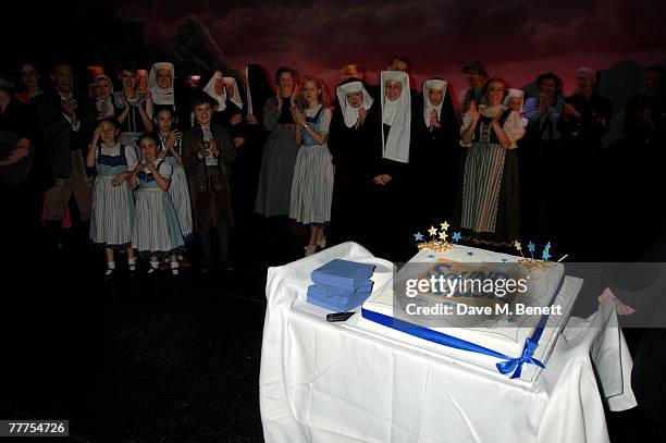 Margaret Priest, Connie Fisher, Simon Burke, Amy Lennox, Megan Polston, Edward Parry, Ryan Heanan, Jessica Dongiroloa and Rosie Lunbarrel pose on...