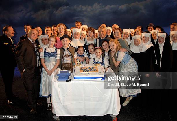 Margaret Priest, Connie Fisher, Simon Burke, Amy Lennox, Megan Polston, Edward Parry, Ryan Heanan, Jessica Dongiroloa and Rosie Lunbarrel pose on...