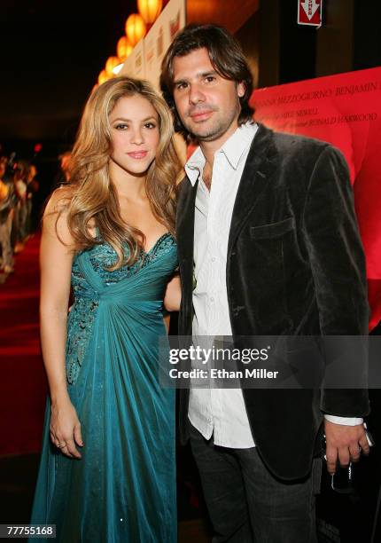 Singer Shakira and Antonio de la Rua arrive at "An Evening of Love", benefitting The Bare Feet Foundation, featuring a special screening of "Love in...