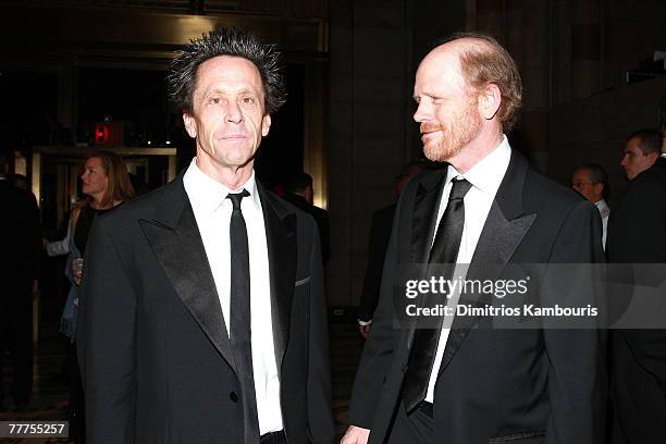 Producer Brian Grazer and director Ron Howard attend the 3rd Annual Museum of the Moving Image Black Tie Salute Honoring Tom Cruise at Cipriani's...