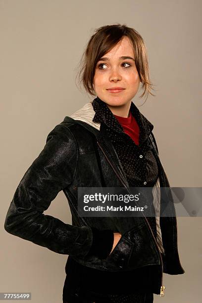 Actress Ellen Page of the film "The Tracey Fragments" poses in the portrait studio during AFI FEST 2007 presented by Audi held at ArcLight Cinemas on...