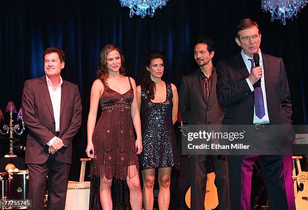 Producer Scott Steindorff, actress Rubria Marcheens Negrao, actress Angie Cepeda, actor Benjamin Bratt, and director Mike Newell onstage during "An...