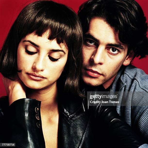 The cast of "Abre Los Ojos" pose for a portrait shoot for El Pais newspaper in Madrid on February 17, 1997.