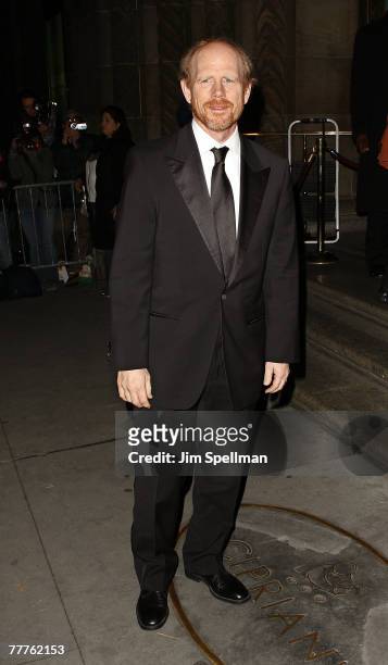 Director Ron Howard arrives at the 23rd Annual Museum of the Moving Image Black Tie Salute Honoring Tom Cruise at Cipriani 42nd Street on November 6,...
