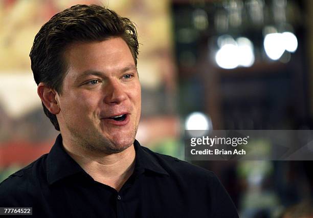 Chef Tyler Florence during Tyler Florence Judges Applebee's "Big Burger Showdown" on October 4 at Applebee's in Times Sq. New York City.