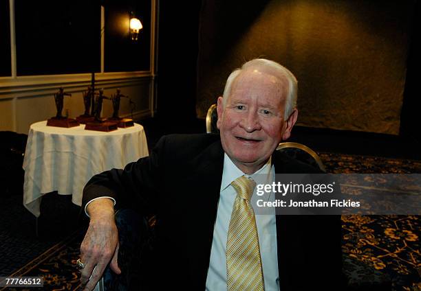 John Halligan, public relations executive, appears during a media availability prior to receiving the 2007 Lester Patrick Award November 7, 2007 in...
