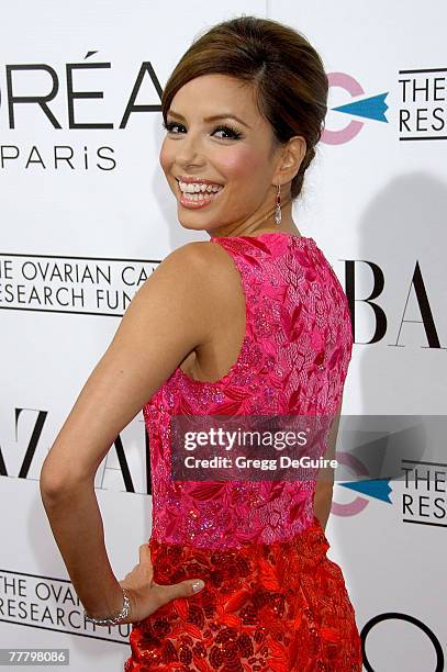 Actress Eva Longoria arrives at "A Night Of Hope" presented by L'Oreal Paris in celebration with Harper's Bazaar to benefit The Ovarian Cancer...