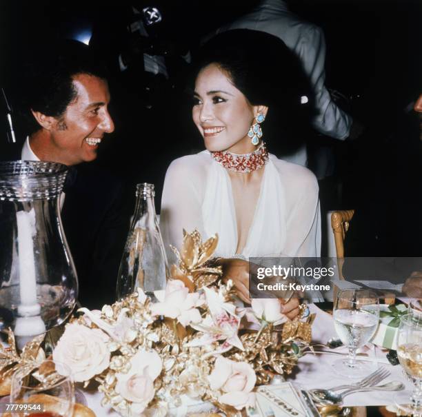 Fatmawati Sukarno, widow of former President Sukarno of Indonesia, at the annual Red Cross Gala in Monte Carlo, Monaco, circa 1975.
