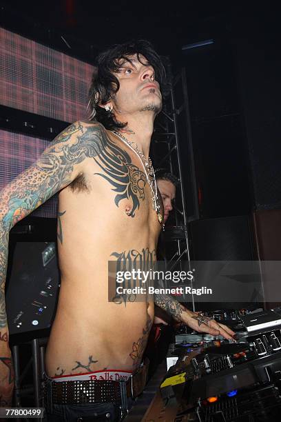 Recording artist/DJ Tommy Lee performing live at Pacha, November 7 New York, New York.