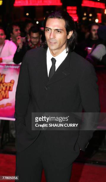 Bollywood star Arjun Rampal attends the world premiere screening of the film 'Om Shanti Om' 08 November 2007, in London's Leicester Square. AFP...