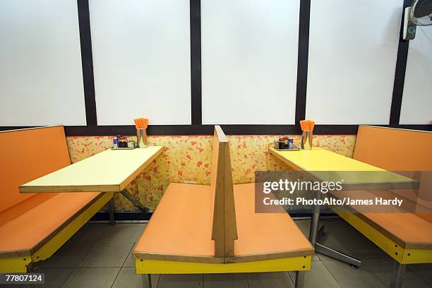 diner booths - cafe symmetry stock pictures, royalty-free photos & images