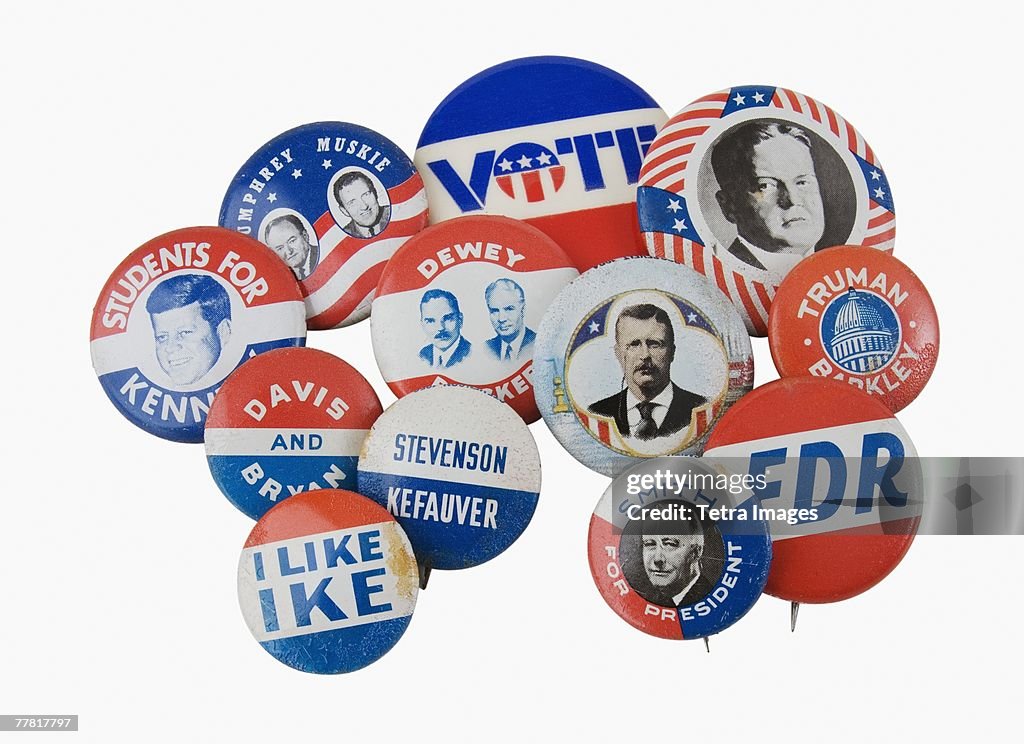 Close Up Of Assorted Presidential Election Pins High-Res Stock Photo ...