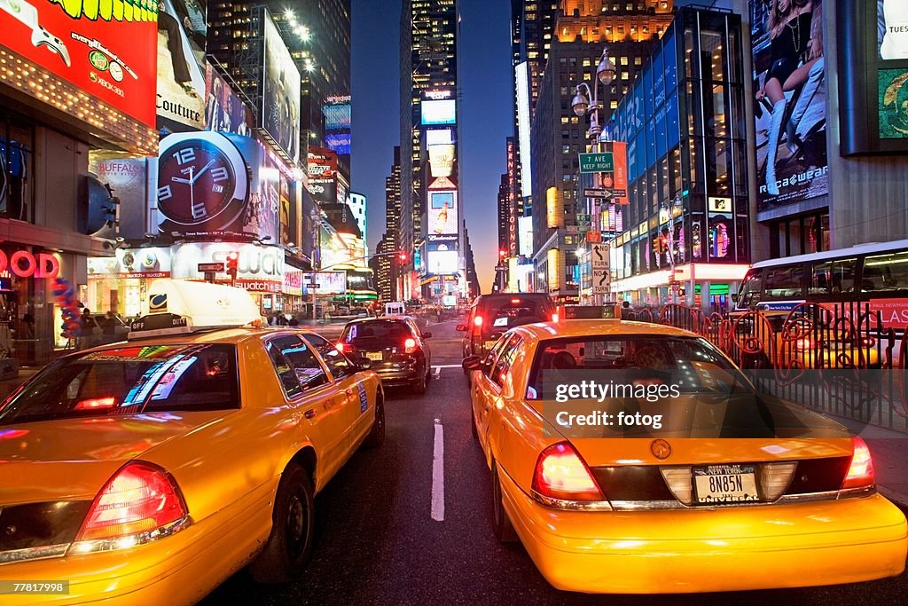 Traffic in Times Square, New York City