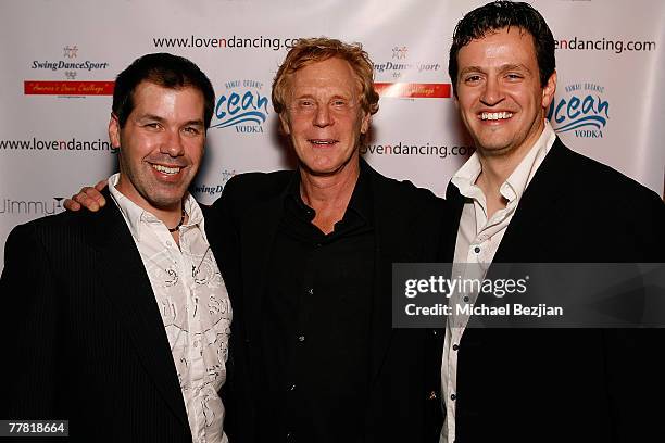Producer Robert Royston, director Robert Iscove and Tom Malloy arrive at the Love N' Dancing Cast Party at Jimmy's Lounge on November 7, 2007 in...
