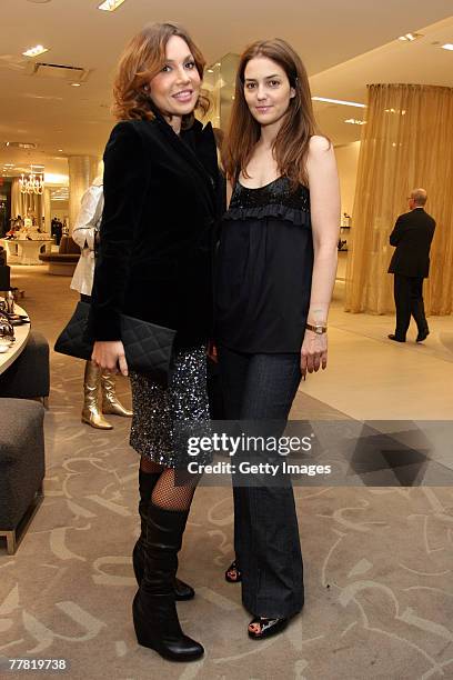 Hosts Fabiola Beracasa and Fernanda Niven attend the Edmudo Castillo party to celebrate Sergio Rossi shoe collection at Saks Fifth Ave. On November...