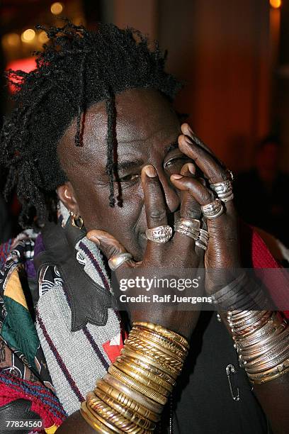 Designer Mr. Moko poses at the opening of Mila Wiegands Exhibition "China" on November 08, 2007 in Duesseldorf, Germany.