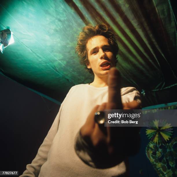 American singer/songwriter Jeff Buckley poses for a November 1994 portrait at the Tribeca club 'Wetlands' in New York City, New York.
