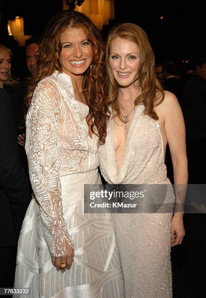 Debra Messing and Julianne Moore