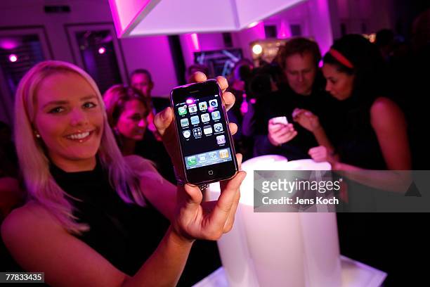 View of the iPhone at the iPhone Launch Party at the RheinTriadem November 9, 2007 in Cologne, Germany.