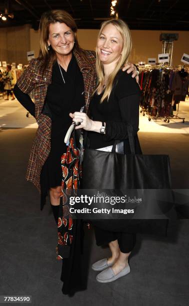 Actress Marilyn Heston and Actress Sara Wynter attends the Billion Dollar Babes shopping event at Smashbox Studios on November 9, 2007 in West...