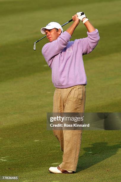 Simon Yates of Scotland plays a shot during Day 3 of the HSBC Champions at the Sheshan Golf Club on November 10, 2007 in Shanghai, China.