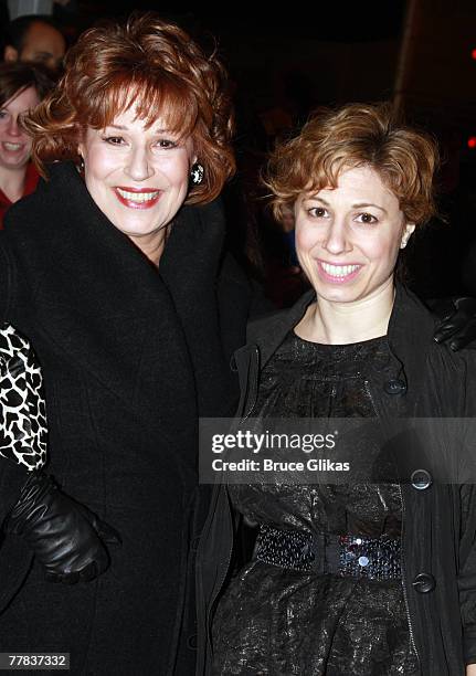 JOy Behar and daughter Eve arrive at The Opening Night of Mel Brooks New Musical "Young Frankenstein" on Broadway on November 8, 2007 at The Hilton...