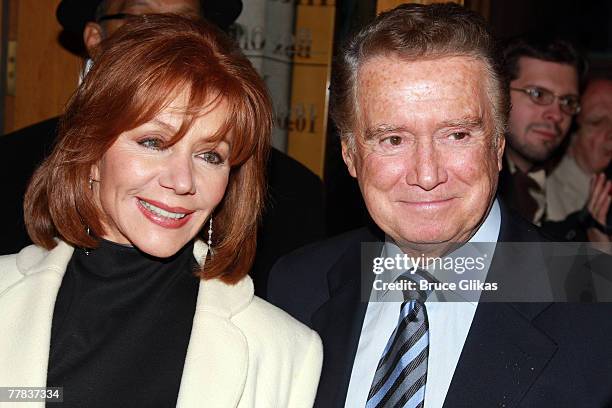 Joy Philbin and Regis Philbin arrive at The Opening Night of Mel Brooks New Musical "Young Frankenstein" on Broadway on November 8, 2007 at The...