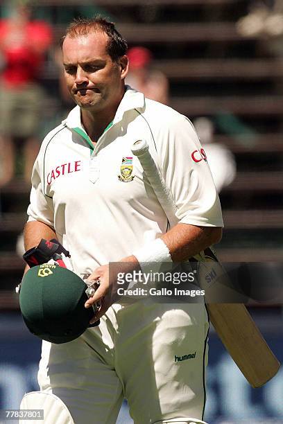 Jacques Kallis during day three of the 1st test match between South Africa and New Zealand held at the Wanderers Stadium on November 10, 2007 in...