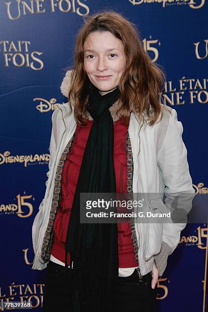 Audrey Marnay poses as she attends the premiere for "Enchanted" at Disneyland on november 10, 2007 in Marne La Valle, France.