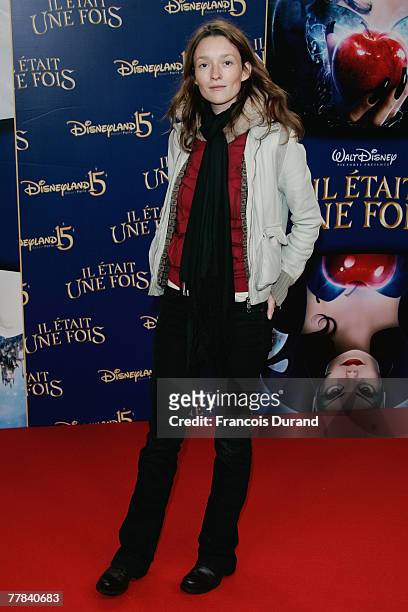 Audrey Marnay poses as she attends the premiere for "Enchanted" at Disneyland on November 10, 2007 in Marne La Valle, France.
