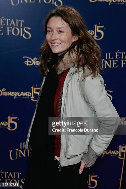 Audrey Marnay poses as she attends the premiere for "Enchanted" at Disneyland on November 10, 2007 in Marne La Valle, France.