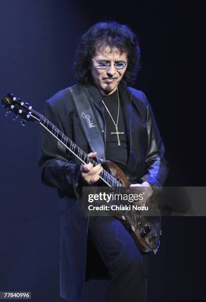 Tony Lommi of the band Heaven and Hell during a performance at Wembley Arena on November 10, 2007 in London, England.