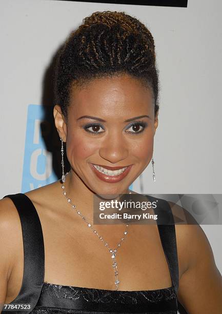 Actress Tracie Thoms attends the Peace Over Violence 36th annual humanitarian awards dinner held at the Beverly Hills Hotel on November 9, 2007 in...