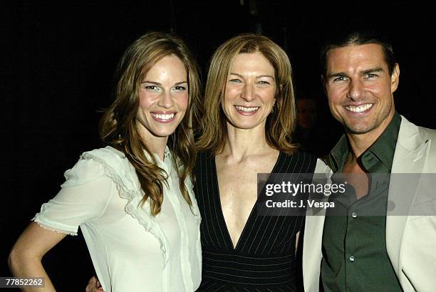 Hilary Swank, Dawn Hudson, IFP Los Angeles Executive Director, and Tom Cruise