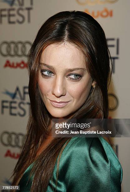 Giovanna Mezzogiorno arrives at the AFI FEST 2007 presented by Audi closing night gala screening of 'Love In The Time Of Cholera' during held at the...