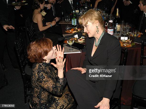 Frances Fisher and Meryl Streep