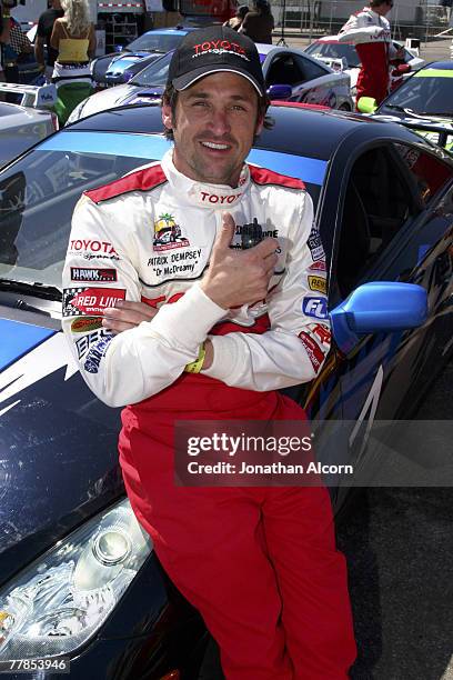 Patrick Dempsey at practice preparing for the upcoming 2005 Toyota Pro/Celebrity Race at the Toyota Grand Prix of Long Beach, California on March 29,...