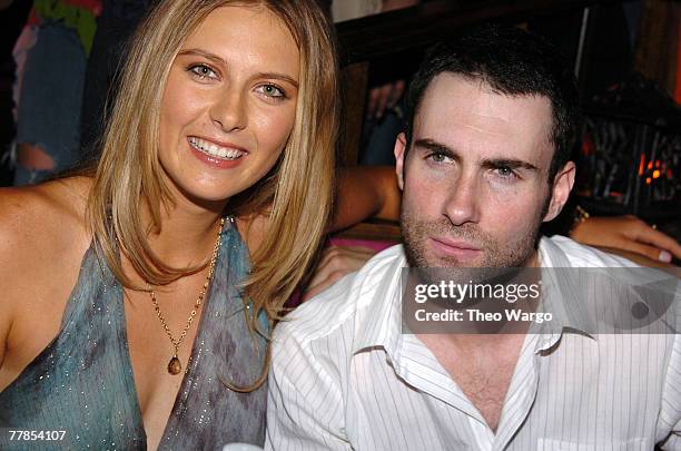 Maria Sharapova and Adam Levine of Maroon 5