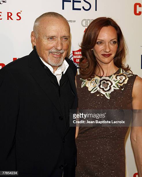 Actor Dennis Hopper and wife Victoria Duffy arrive at the AFI FEST 2007 presented by Audi closing night gala screening of 'Love In The Time Of...
