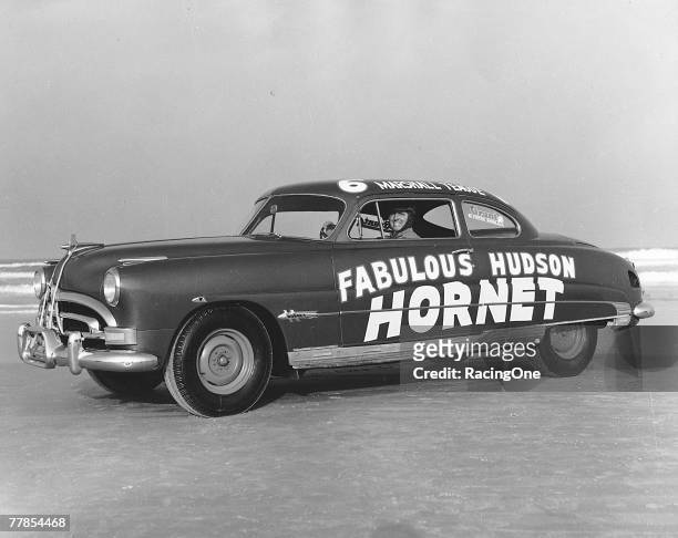 Marshall Teague had the first factory-supported NASCAR racing effort, as the brand reigned 1952-54. Here on Daytona Beach in 1951, the local...