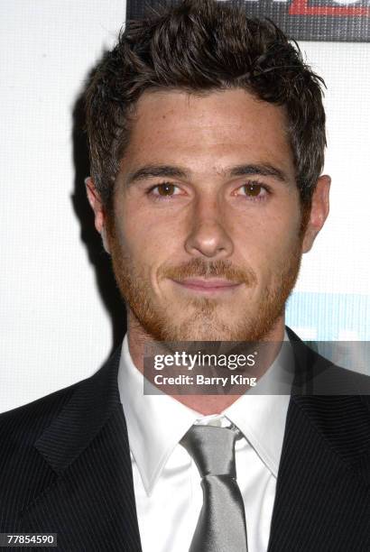 Actor Dave Annable attends the Peace Over Violence 36th annual humanitarian awards dinner held at the Beverly Hills Hotel on November 9, 2007 in...