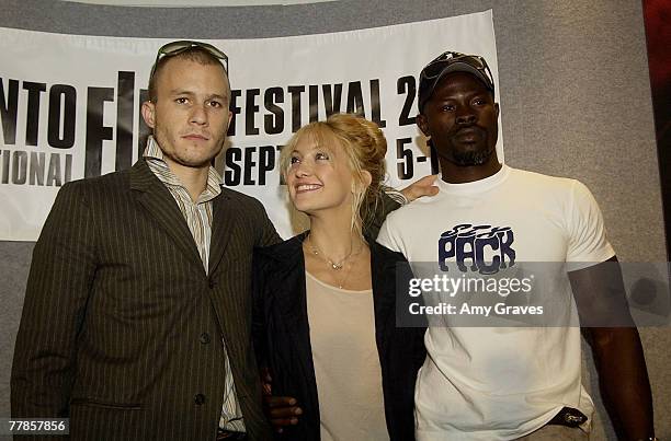 Heath Ledger, Kate Hudson and Djimon Hounsou