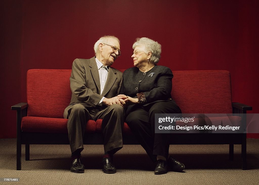 A devoted senior couple