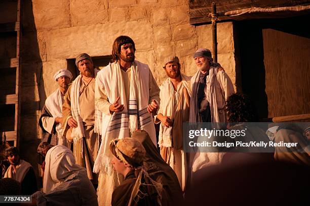 jesus speaks to the crowd - jesus teaching stock pictures, royalty-free photos & images