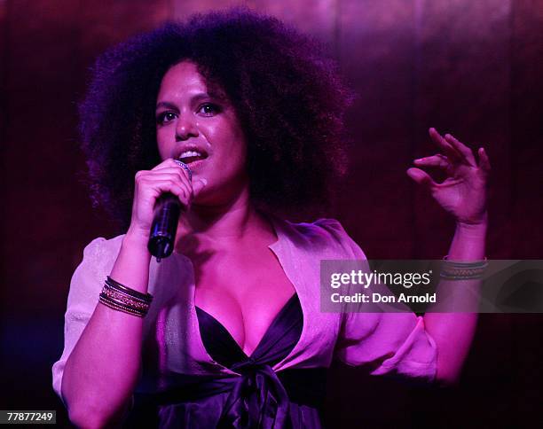 Christine Anu attends a naming ceremony for the Pacific Dawn at the Overseas Passenger Terminal on November 8, 2007 in Sydney, Australia.