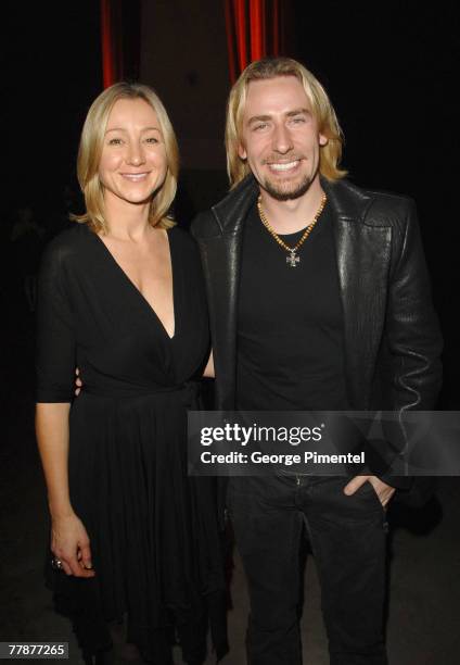 Belinda Stronach and Nickelback's Chad Kroeger attend the Sir Richard Branson Launch for Virgin Unite Canada at the Direct Energy Centre on November...