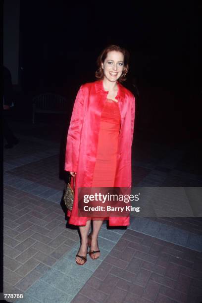 Gillian Anderson attends PETA's Millennium Gala September 18, 1999 in Los Angeles, CA. Actress Anderson stars as Special Agent Dana Scully on "The...